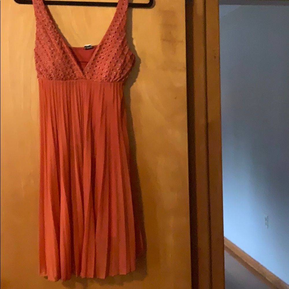 Beautiful burnt orange summer dress. Size large.